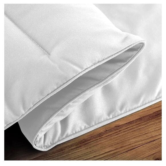 Lux Decor Queen White Bed Comforter Down Alternative Box Stitched All Season - Picture 2 of 4